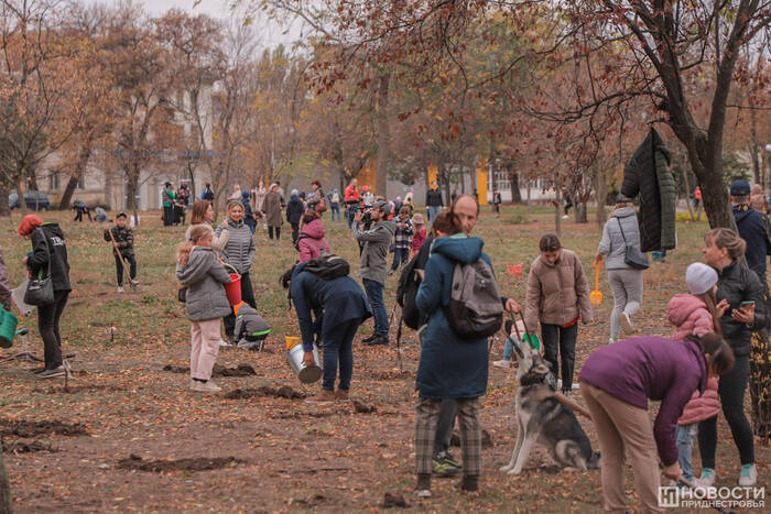 Активисты «ЭкоПМР» высадили саженцы дуба в Покровском парке столицы