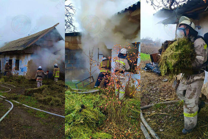 Два пожарных расчета тушили возгорание в нежилом доме в селе Глиное