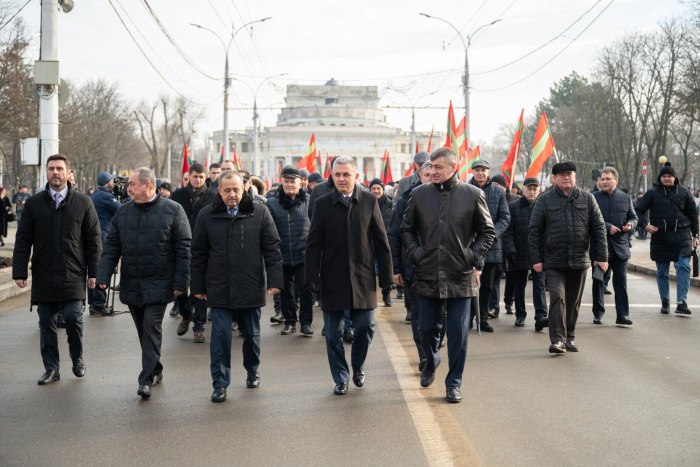 Президент ПМР принял участие в митинге против экономического давления Молдовы