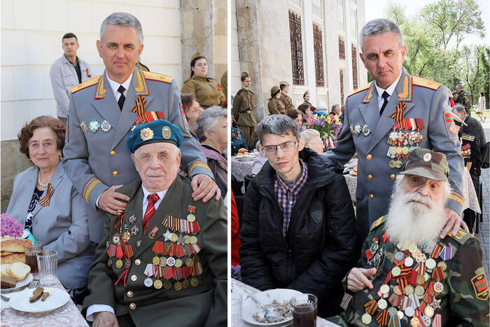 Президент Вадим Красносельский поделился в сети своими фото с ветеранами