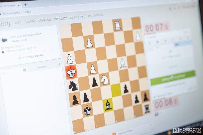 Приднестровские и абхазские шахматисты провели онлайн-турнир по быстрым шахматам